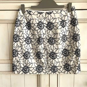 J Crew Embroidered Cotton Mini Skirt